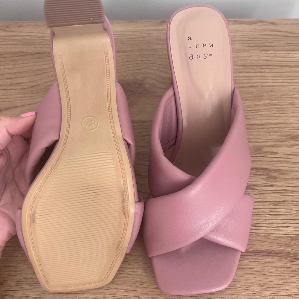 A New Day Clementine Heeled Sandals Mauve Size 8.5 - Picture 5 of 5